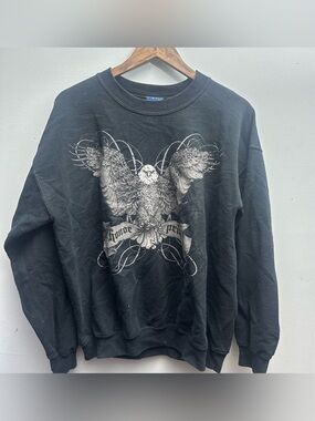 Vintage Y2K Puritan Bald Eagle Black Sweatshirt Size Medium
